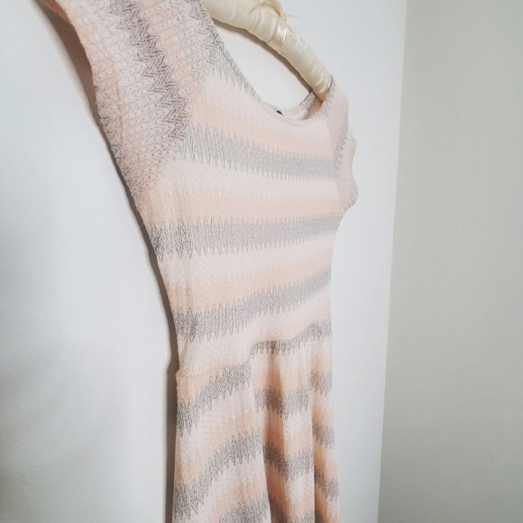 Timing Dresses Timing Stripes Dress In Baby Pink Grey White Poshmark